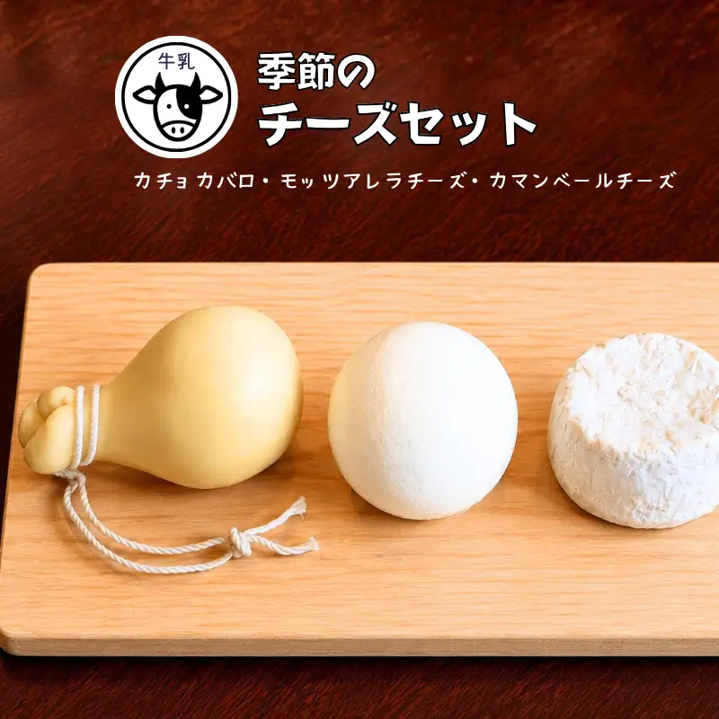 【限定：11月～3月発送・牛乳使用】季節のチーズ3種セット