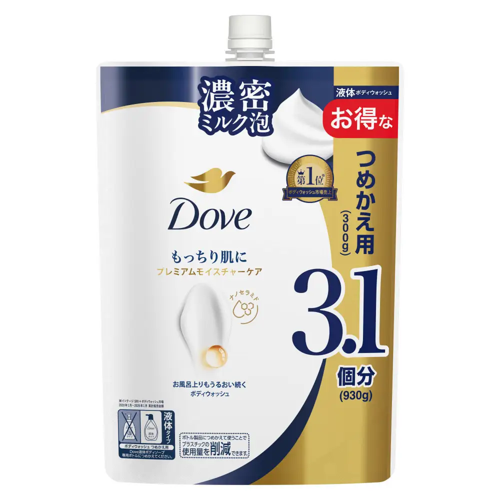 ダヴ ボディウォッシュ プレミアム モイスチャーケア つめかえ用 930g×6