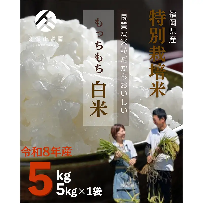 令和8年産【先行予約】久保山百年米 特別栽培米 白米 5kg 夢つくし/元気つくし【精米 お米 米 ご飯 ごはん ブランド 元気つくし 夢つくし 農家直送 福岡県 筑前町 BT052】