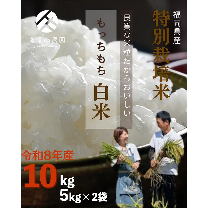 令和8年産【先行予約】久保山百年米 特別栽培米 白米 10kg(5kg×2袋) 夢つくし/元気つくし【精米 お米 米 ご飯 ごはん ブランド 元気つくし 夢つくし 農家直送 福岡県 筑前町 BT058】