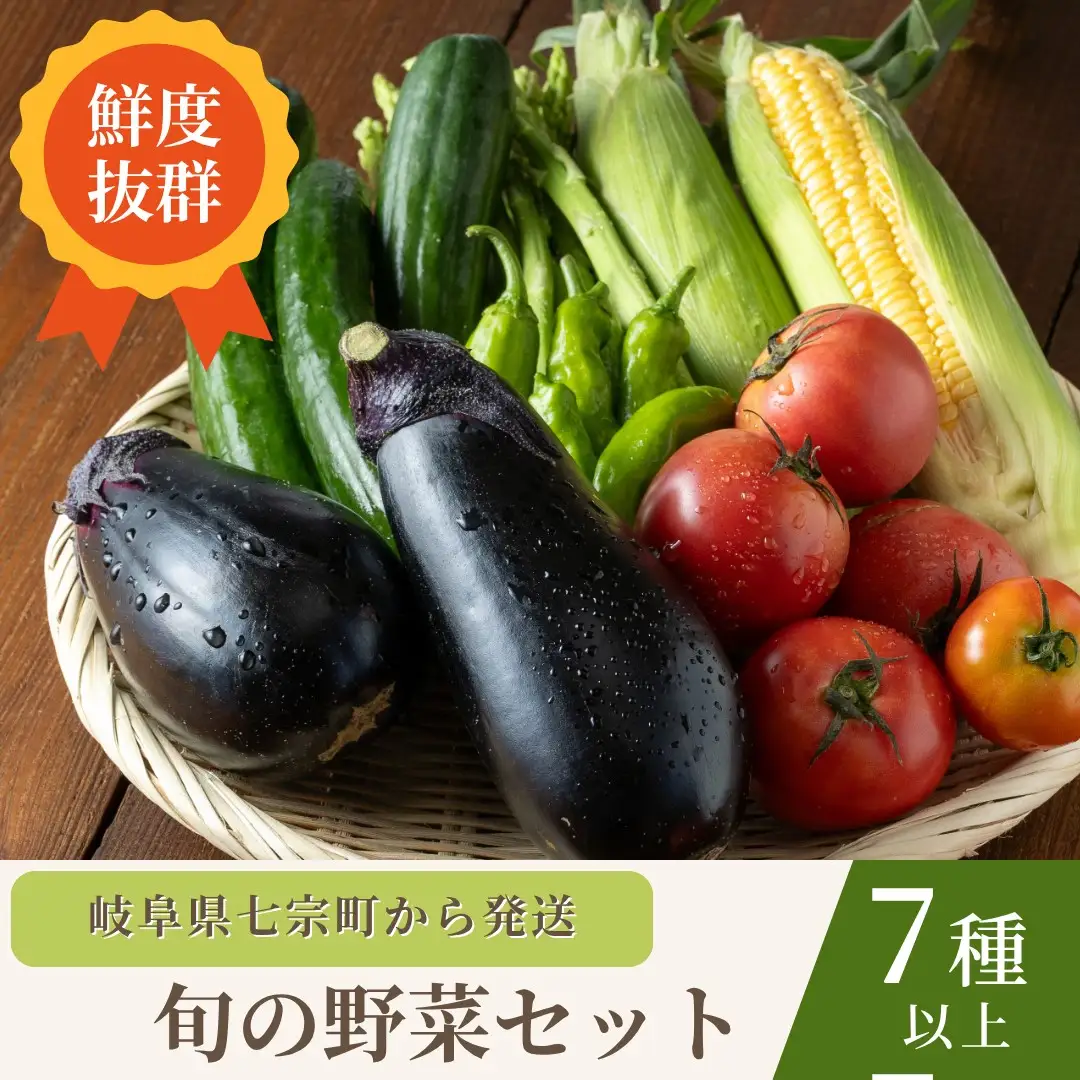 七宗町から発送　新鮮野菜詰めあわせセット(季節の野菜7～8種類) 七宗町ふるさと開発