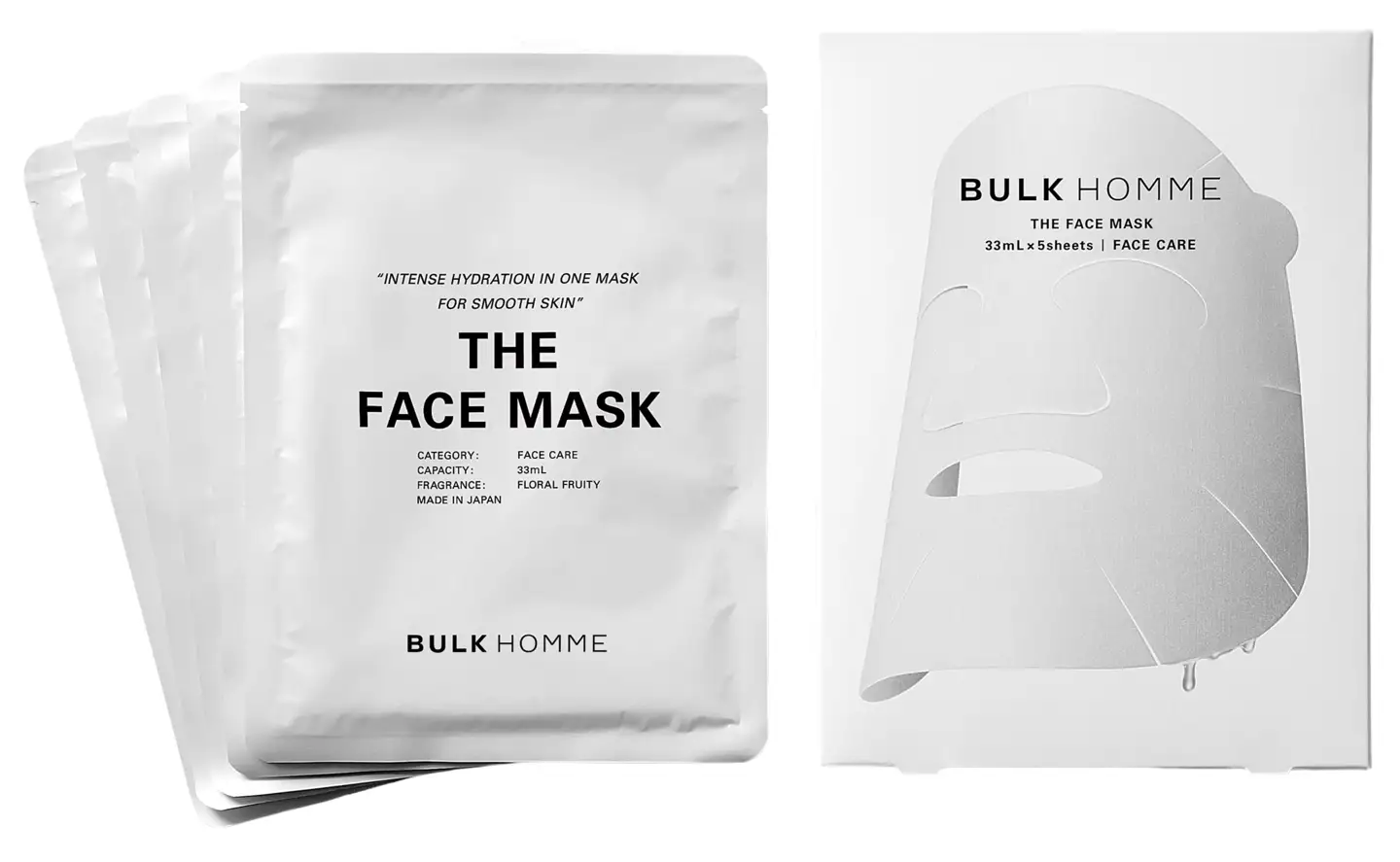 017-011　【BULK HOMME　バルクオム】 THE FACE MASK（5枚） フェイスマスク メンズスキンケア フェイスケア 美容液マスク 保湿 YSKAH014