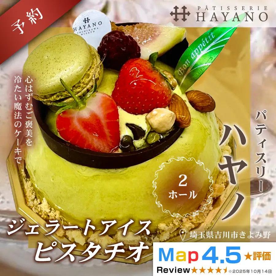 030-012 ジェラートフルーツデコレーションケーキ(冷凍) ピスタチオ 2ホールYSKBV122