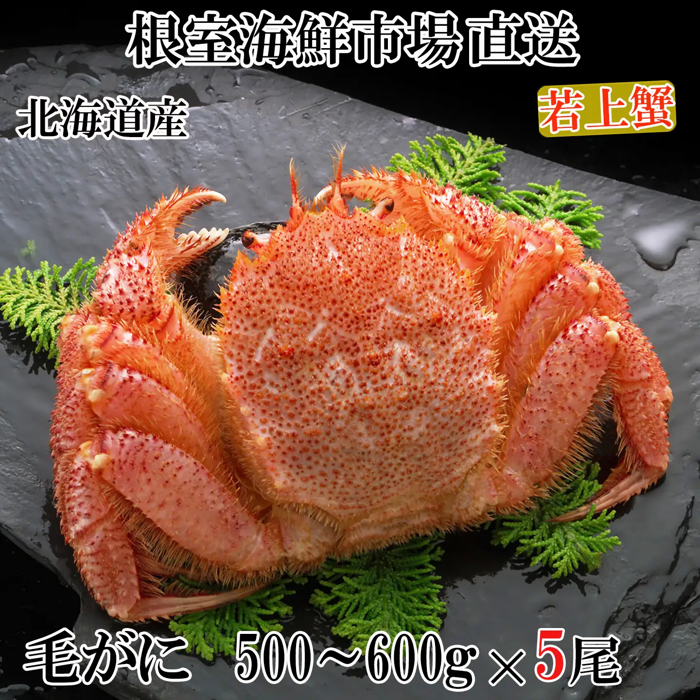 ボイル毛がに500～600g×5尾(若上蟹) D-14065
