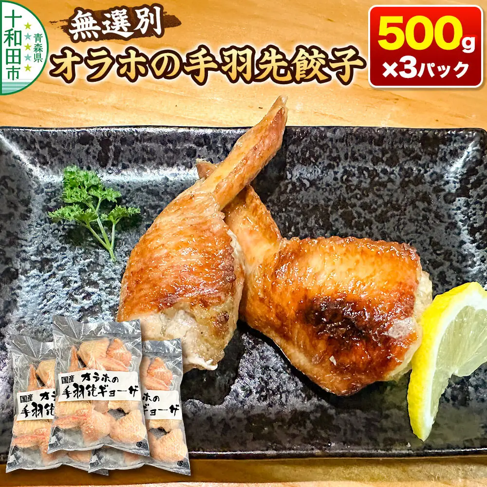 オラホの手羽先餃子 無選別 500g×3パック 計1.5kg