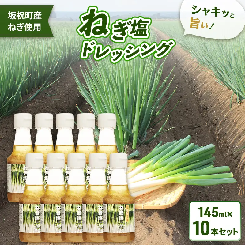 ねぎ塩ドレッシング（10本） ネギ 葱 サラダ タレ たれ 付けダレ 付けだれ ほぎもん 自宅用 手土産 贈り物 岐阜県 坂祝町 さかほぎ F6M-404