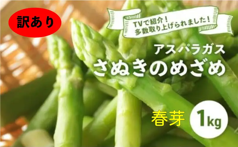 【2027年3月上旬以降発送予定】訳あり アスパラガス さぬきのめざめ 春芽 約1kg 香川県 丸亀市 アスパラ