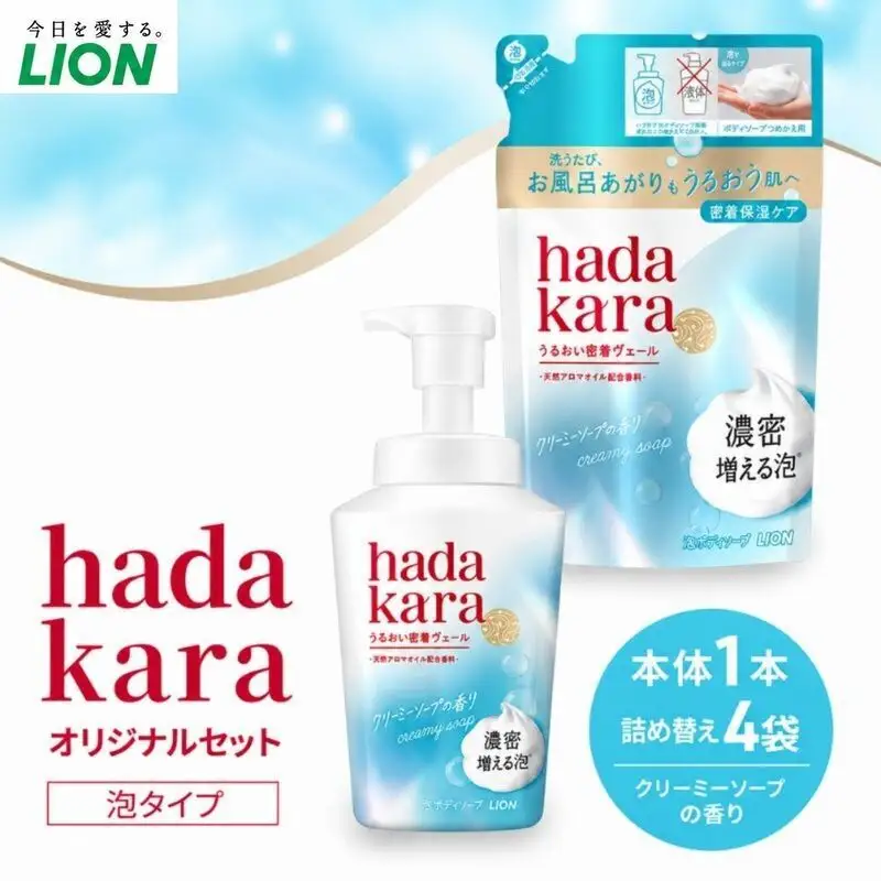 ボディソープ ハダカラ 泡 クリーミー 本体+詰替4 ボディソープ