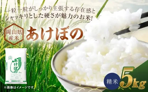 【 令和8年産 】 岡山県産米 あけぼの 5kg （ 5kg × 1袋 ） お米 米 こめ コメ 白米 精米 白飯 飯 ご飯 おにぎり 和食 国産 ブランド米 ブランド 【 2026年11月上旬から2027年8月下旬迄発送予定 】