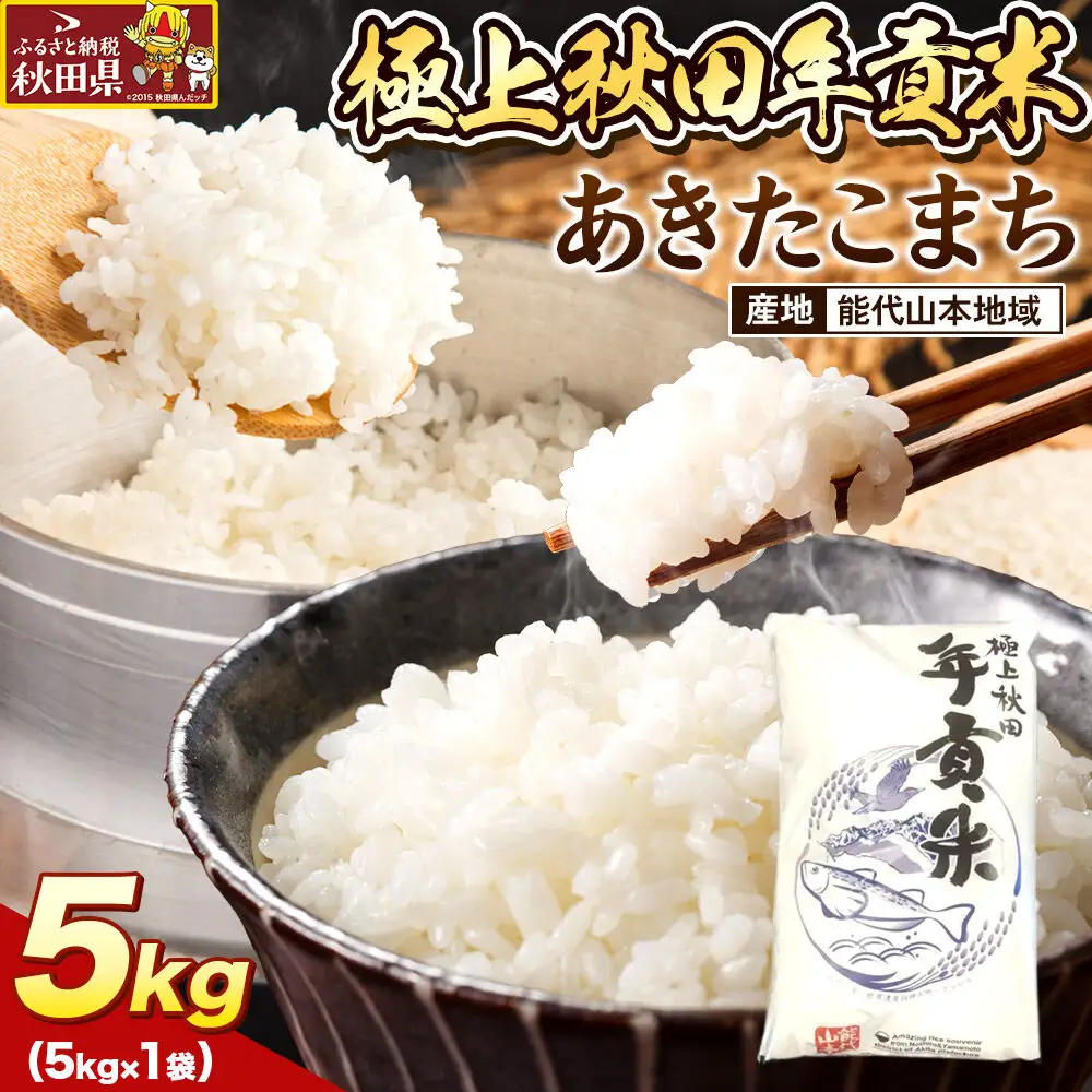 米 極上秋田年貢米 あきたこまち 能代山本地域 5kg 令和7年産 秋田県産