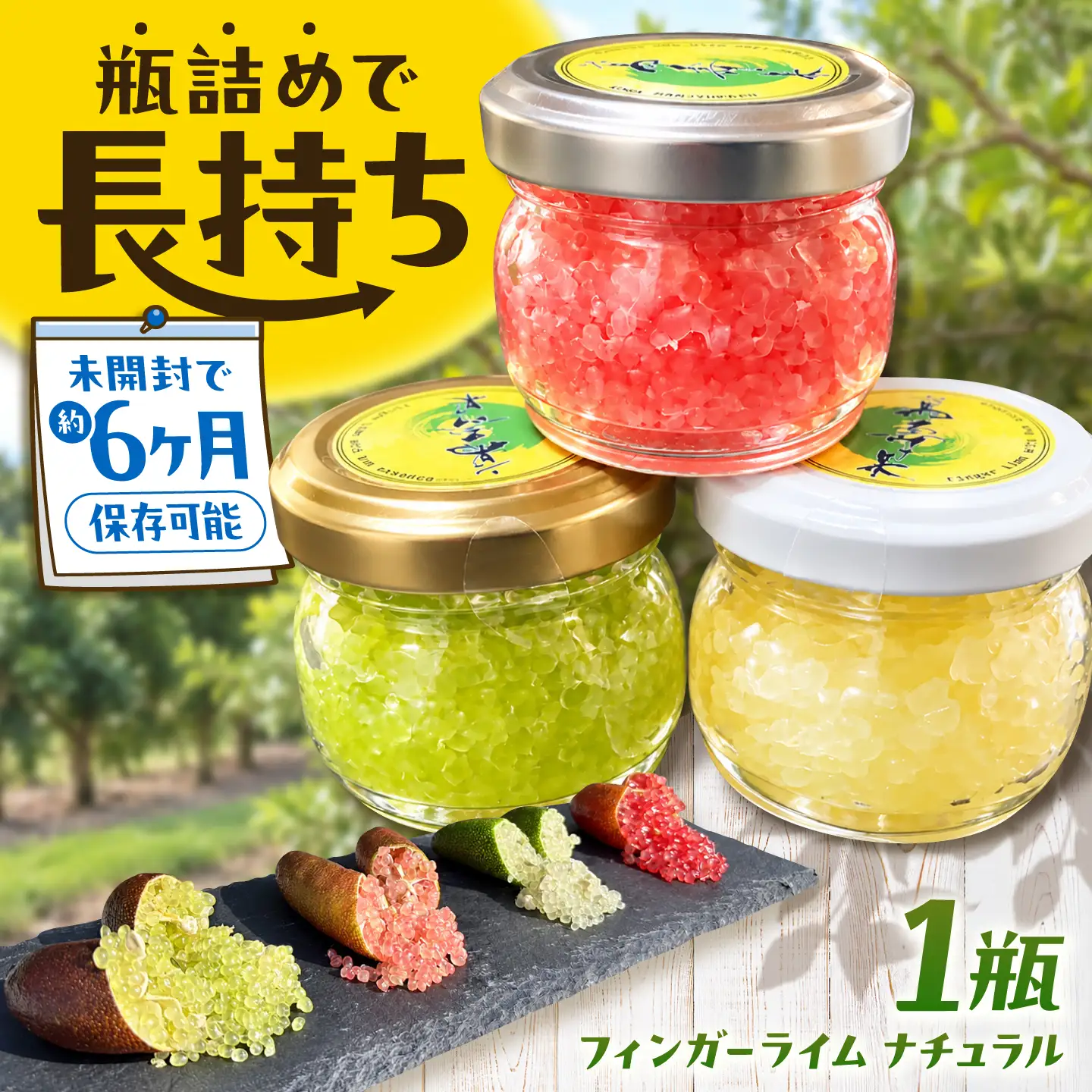 【12月上旬より順次発送】フィンガーライム ナチュラル 広川町 / 古賀萬壽果園[AFBK004]