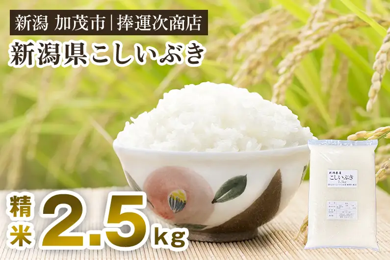 【令和8年産新米】新潟県産こしいぶき 精米 2.5kg（2.5kg×1袋） 《10月上旬～順次出荷》