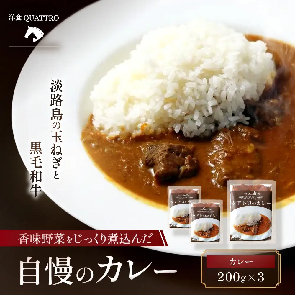 【洋食クアトロ】クアトロのカレー3パック