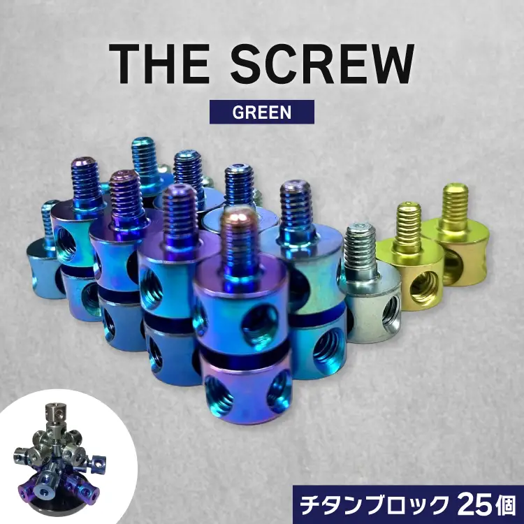 ネジ おもちゃ THE SCREW チタン25個入 ブルー系