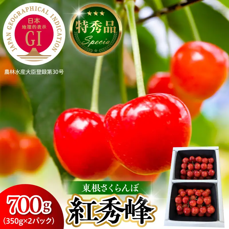 2027年産 GI 東根 さくらんぼ 紅秀峰 700g さくらんぼ