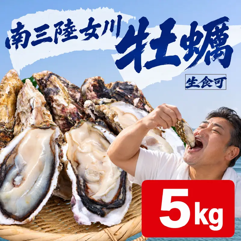 殻付き牡蠣 生食可 5kg 南三陸 宮城 女川 岩沼市