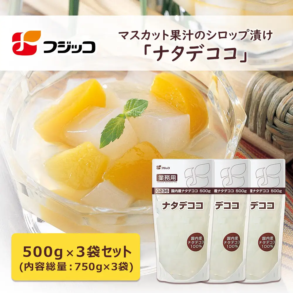 フジッコ 業務用国内産ナタデココ 500g×3個セット【鳥取県 境港市】