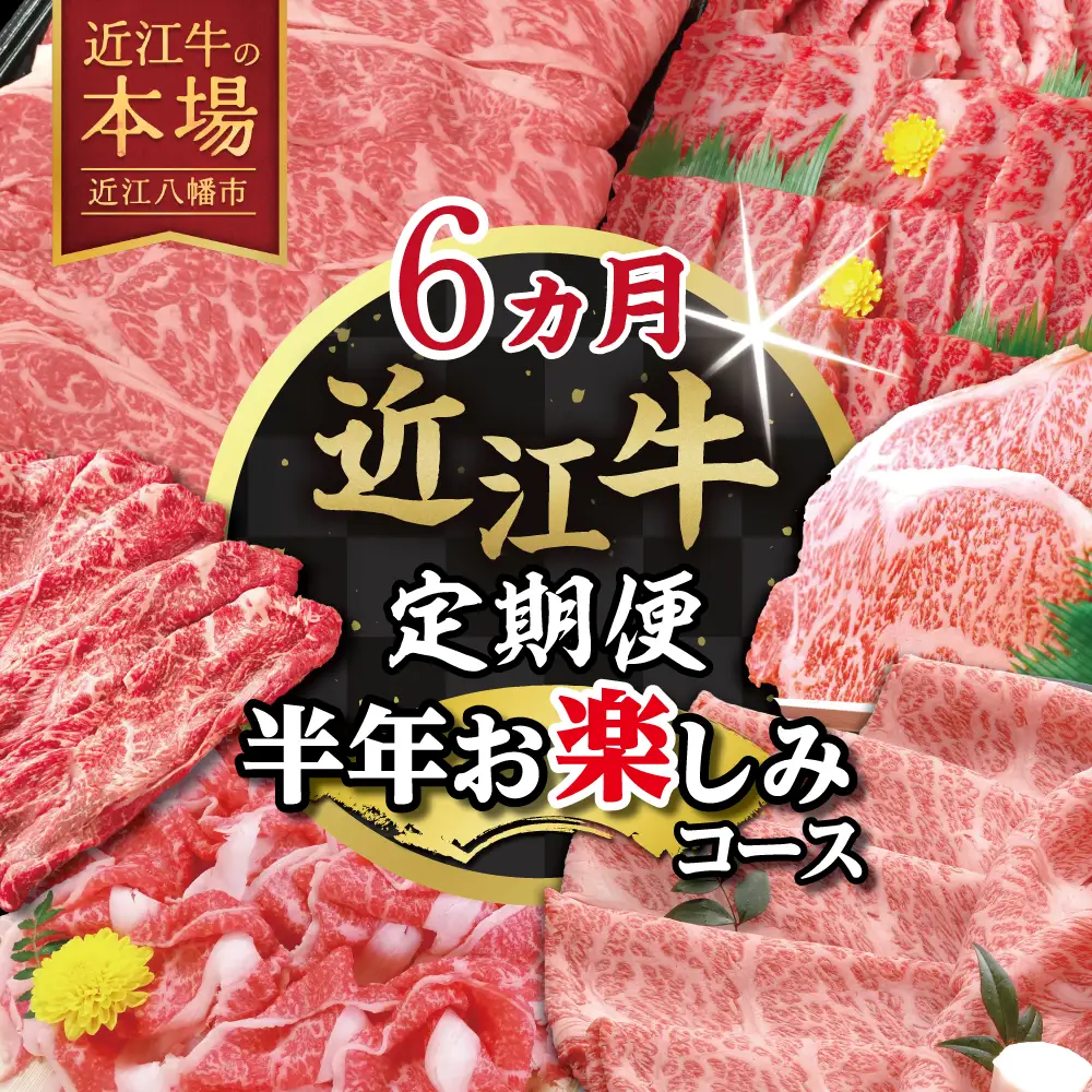【期間限定】特選近江牛定期便（６カ月）半年お楽しみコース【ZZ54W】