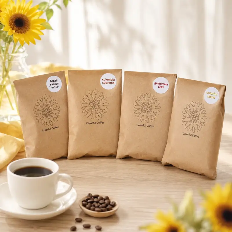 コーヒー飲み比べセット　ブラジル　コロンビア　グァテマラ　カラフルブレンド　豆200ｇ【 コーヒー 茨城県 日立市 】