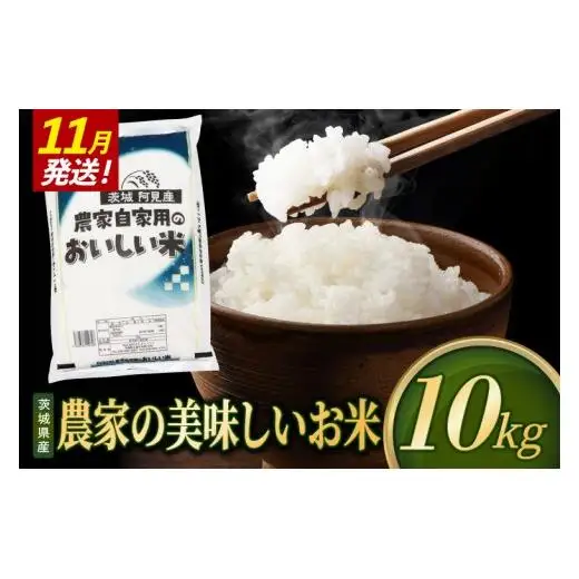 米 農家の美味しいお米 精米 10kg 令和8年産 茨城県産 阿見町産 お米 こめ コメ ごはん 白米 茨城県産米 単一米 単一原料米 安心 安全 送料無料 国産 人気 数量限定 （85-R8a085_11）