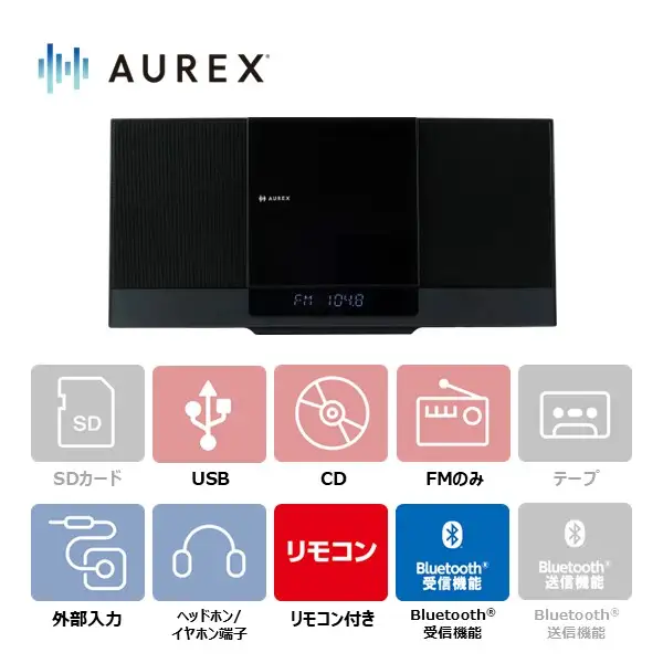 AUREX スリム型サウンドシステム AX-WSS60(K) 【kw0240-0530-1】