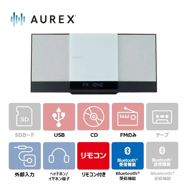 AUREX スリム型サウンドシステム AX-WSS60(W) 【kw0240-0530-2】