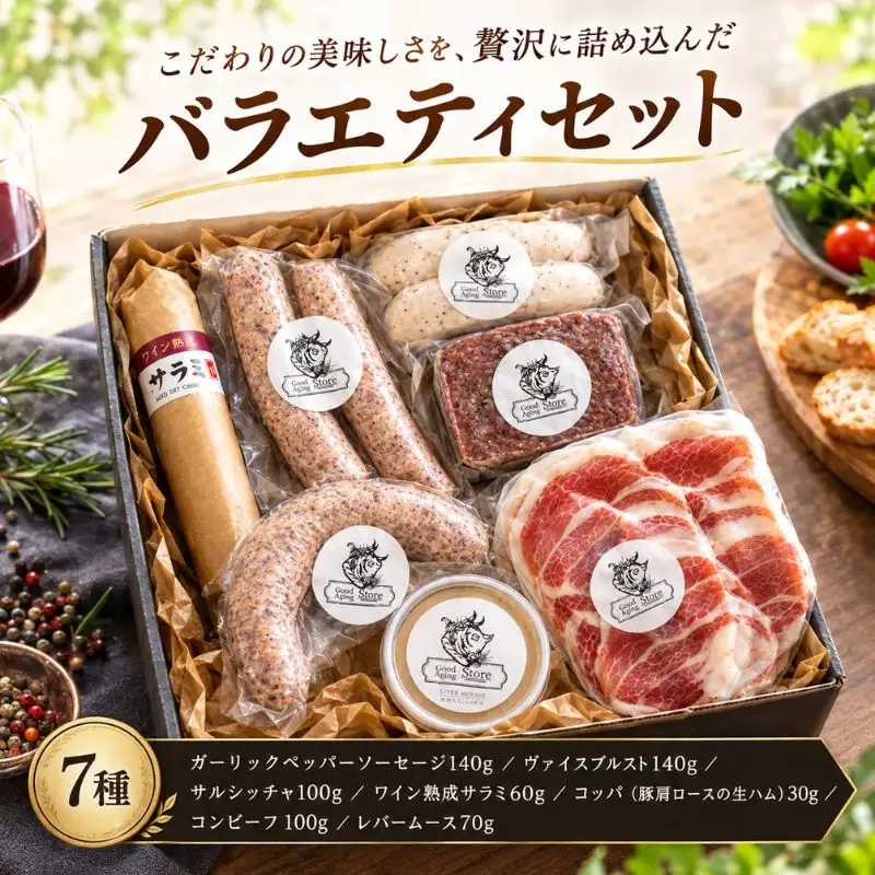 バラエティ セット 自家製 ソーセージ チョリソー コンビーフ ベーコン レバームース サラミ ギフト 贈り物 贈物