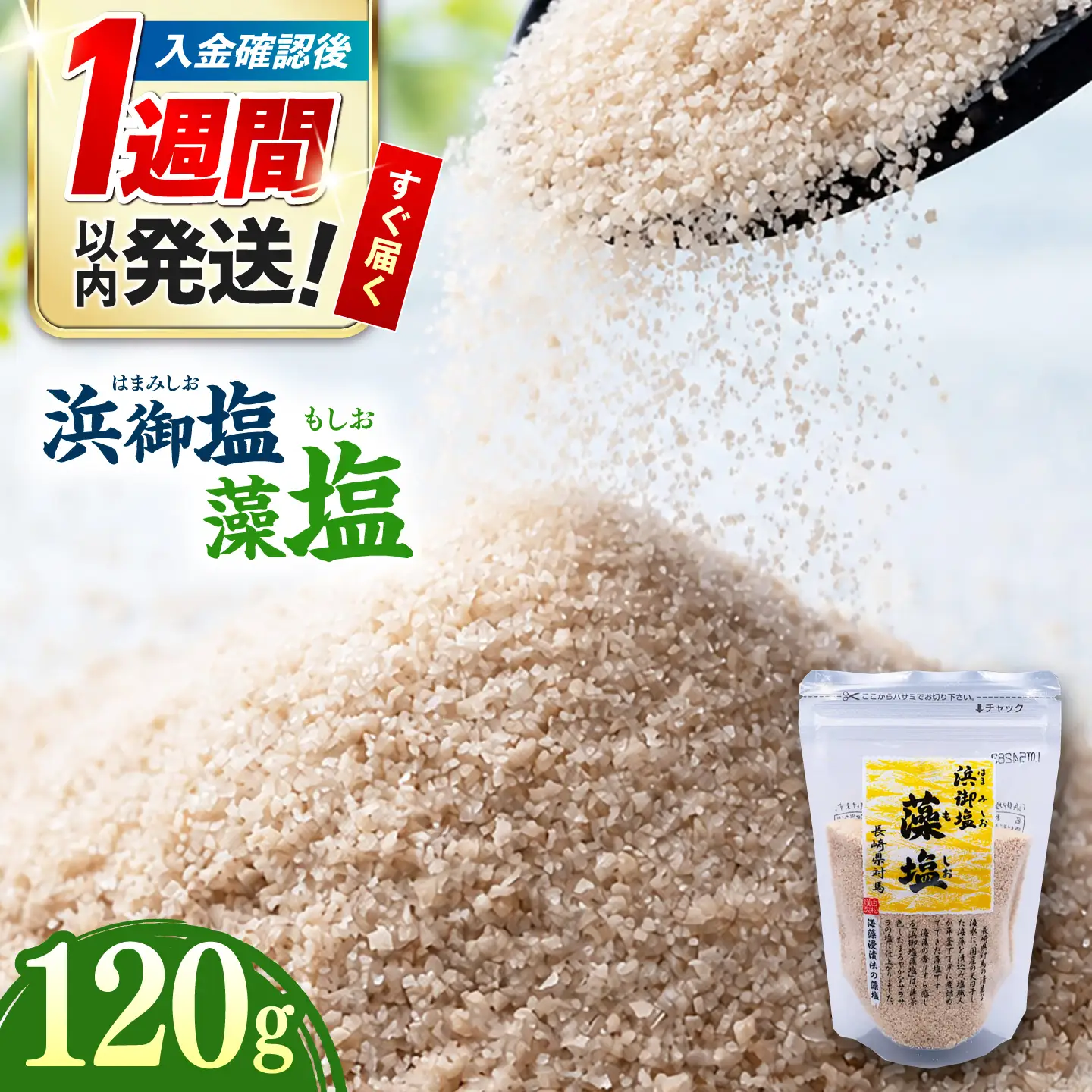 浜御塩藻塩 120g×1袋 《対馬市》【株式会社白松】 塩 藻塩 しお 調味料[WAY005]