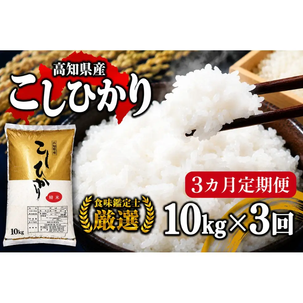 令和8年産 新米 コシヒカリ 定期便 10kg 3回 
