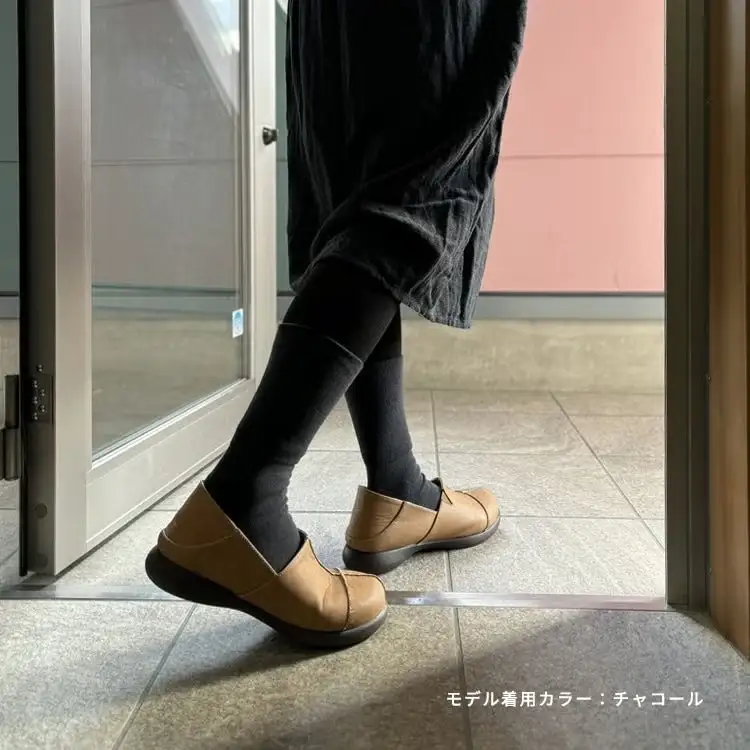 NUKATO 締め付けない あったか靴下 足裏パイル  男女兼用 米ぬか保湿  日本製 鈴木靴下：25～27cmチャコール
