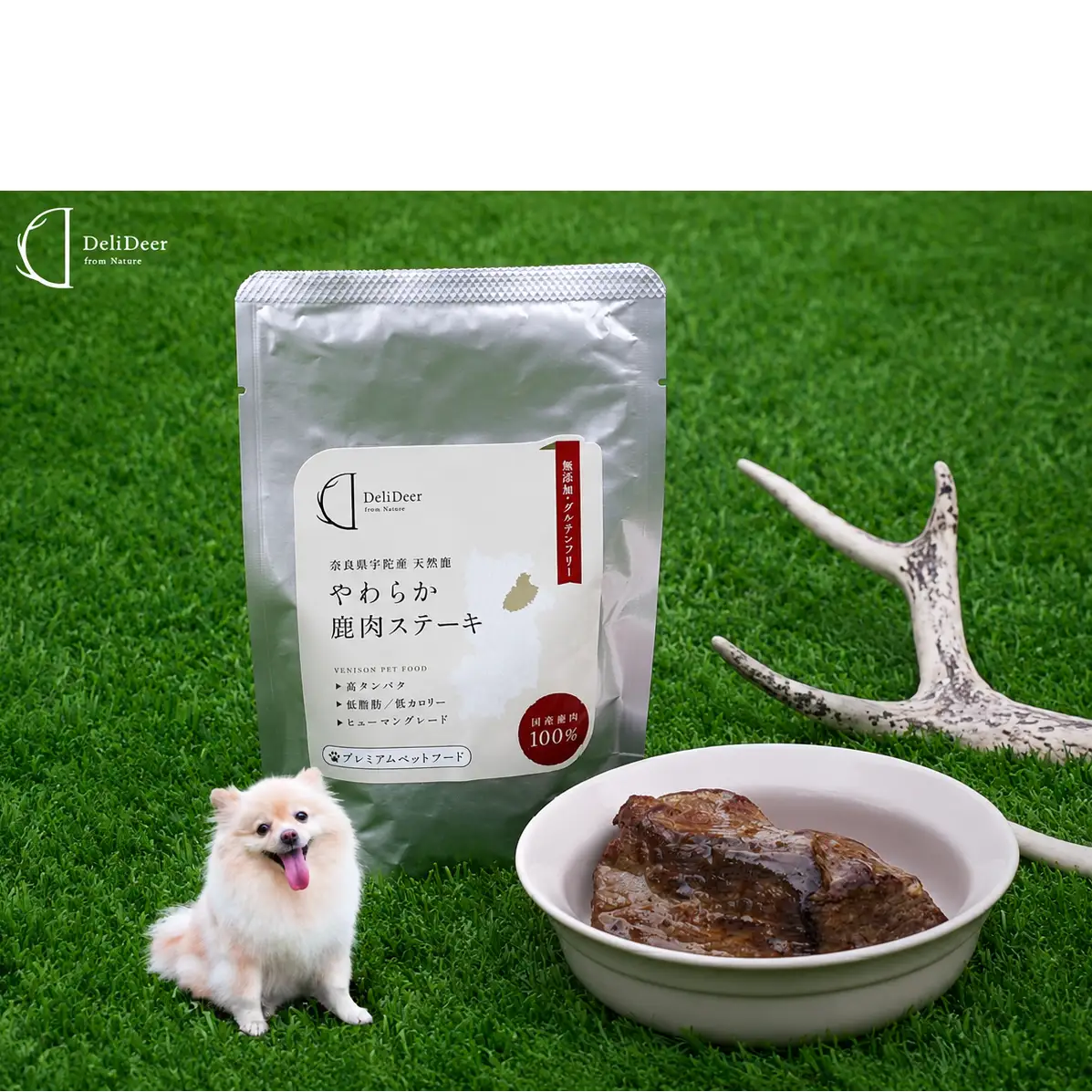 ペット用 やわらか鹿肉ステーキ (100g×3) あいむふぁっと Deli Deer デリディアー ふるさと納税 高たんぱく 低脂肪 低カロリー 鹿肉 犬  ペットフード  無添加 国産 奈良県 宇陀市
