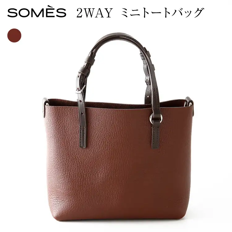 SOMES GE-04 2WAY ミニトートバッグ ブラウン