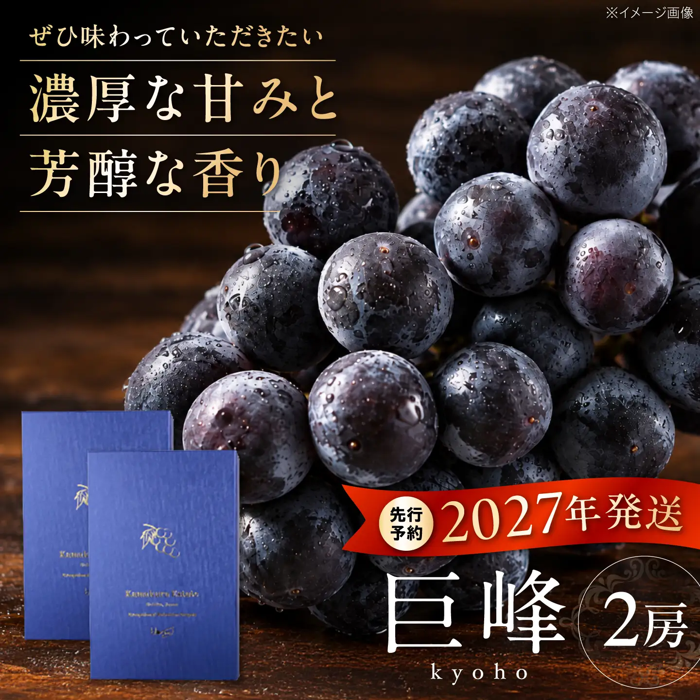 【2027年発送 先行予約】種なし巨峰2房 BKBI004 ぶどう