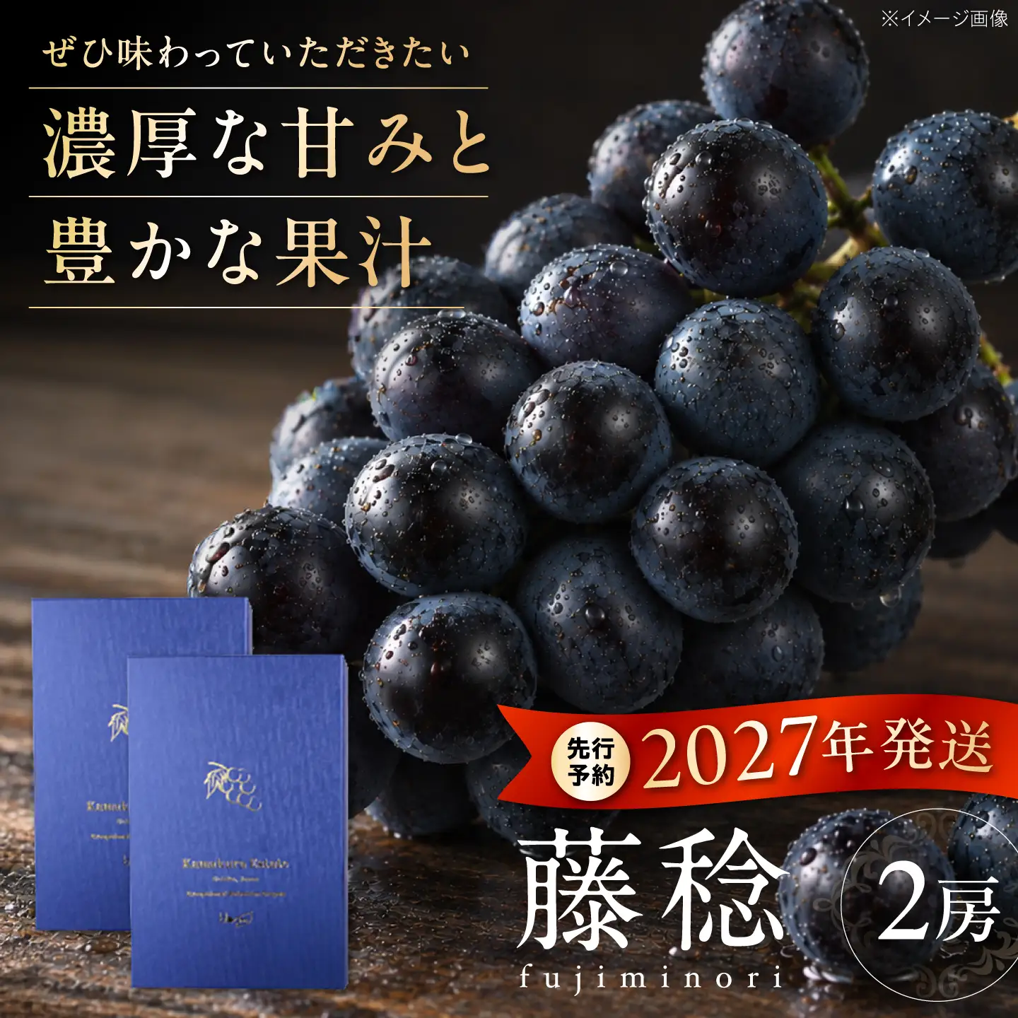 【2027年発送 先行予約】種なし藤稔2房 BKBI006 ぶどう