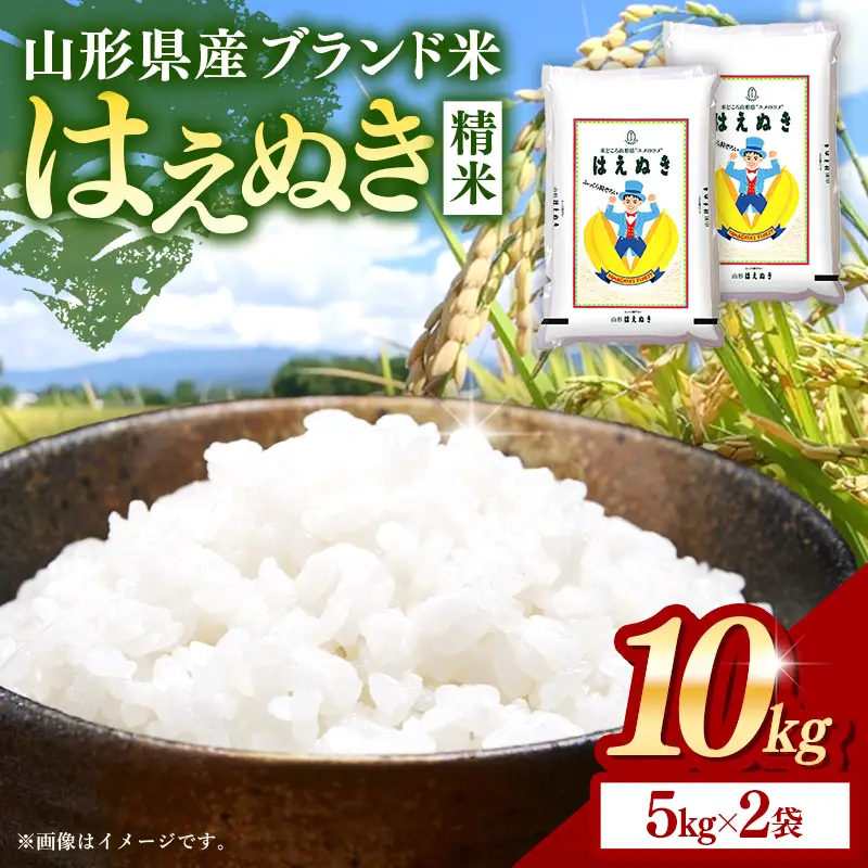 令和８年産 はえぬき 白米 10kg (5kg×2袋) - 山形県 飯豊町産 米 精米 品種 銘柄 ブランド米 ご飯 ごはん おすすめ 送料無料