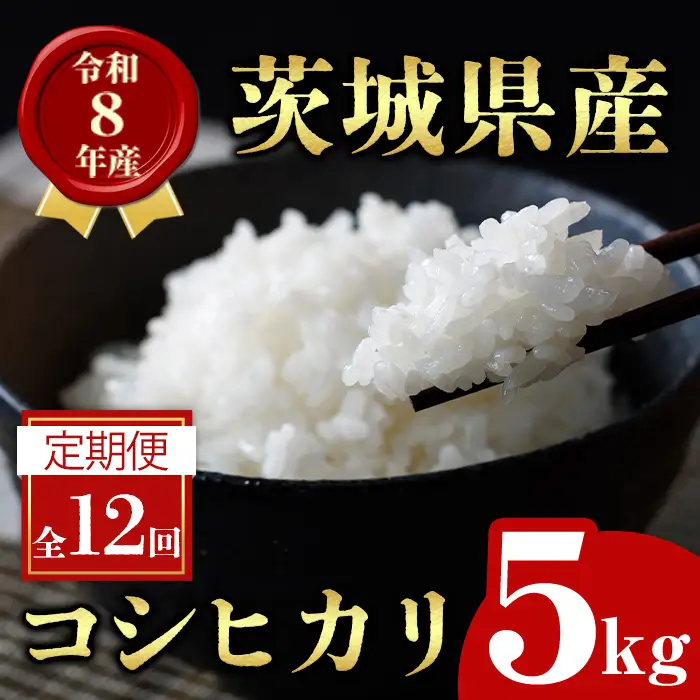 米 定期便 コシヒカリ 5kg 12ヶ月 【定期便】【ho1796】