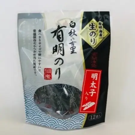 有明海産「生海苔」使用　「明太子入り佃煮」1p12袋　　福岡有明のり　常温小袋なので小分け便利　【1735280】