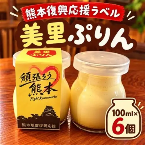 【熊本地震復興応援ぷりん】美里ぷりん(100ml×6個)【配送不可地域：離島】【1782385】