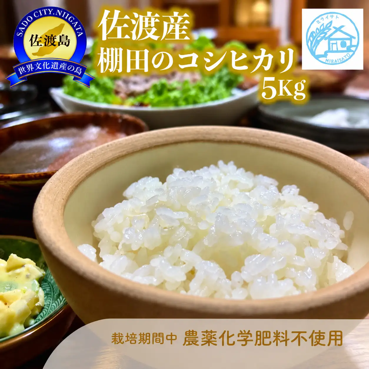 【令和8年産】佐渡産コシヒカリ 精米5kg ミライサト