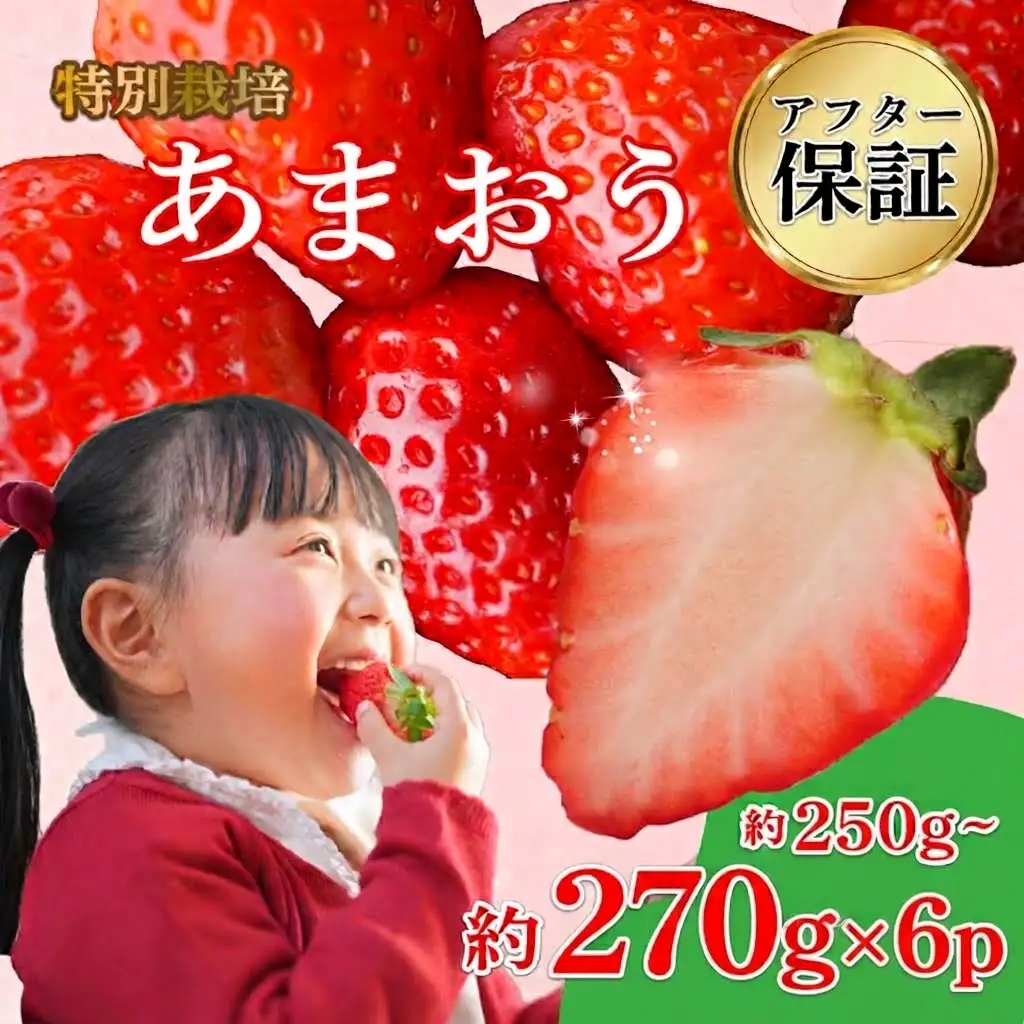【2027年4月発送】訳あり 福岡県産 あまおう 約250g～約270g×6P いちご 苺 イチゴ 期間限定 ULU