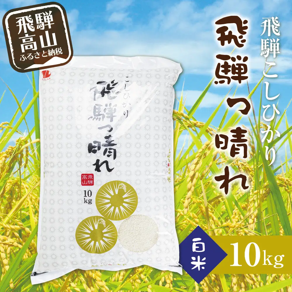 令和7年産 こしひかり飛騨っ晴れ 白米 10kg 生産者直送 お米 コシヒカリ 飛騨産 飛騨高山 アグリランド  JF008