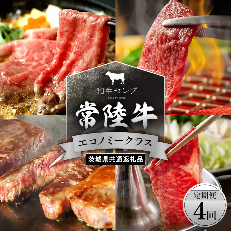 【和牛セレブ】常陸牛 定期便「エコノミークラス」 KM-046