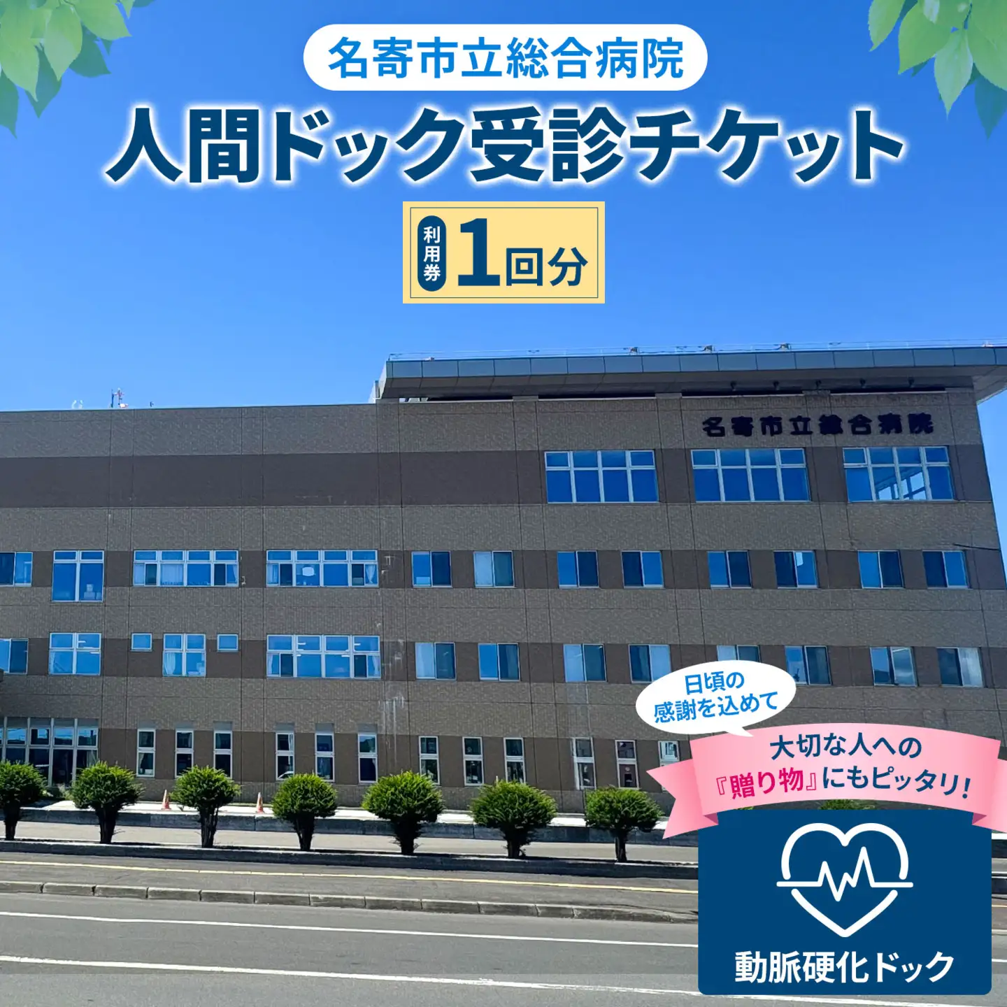 名寄市立総合病院 人間ドック 受診 チケット 1回分 動脈硬化ドック《30日以内に出荷予定(土日祝除く)》