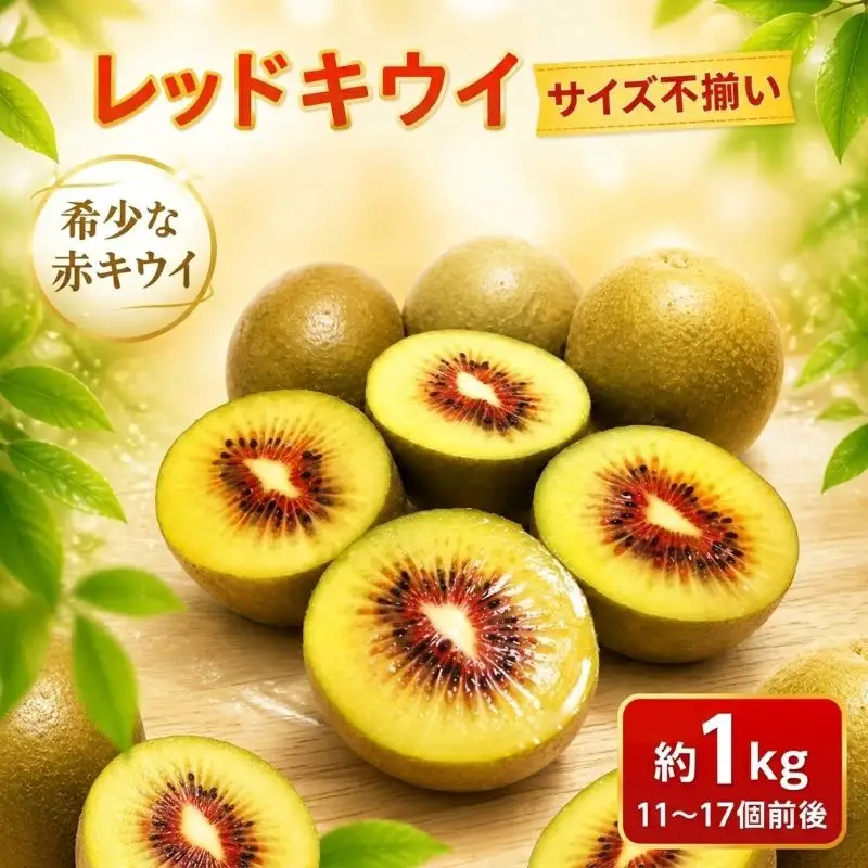 レッドキウイ サイズ不揃い 約1kg 11個～17個 レッドキウイ