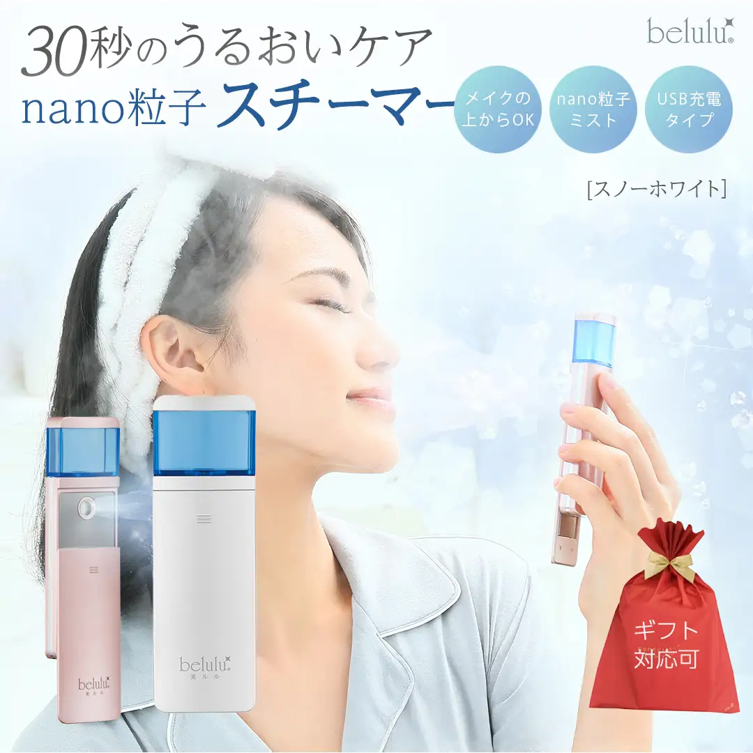 【ギフト対応可】美ルル モイスミスト（スノーホワイト） モイスミスト ハンディミスト ナノ超微粒子 化粧水対応
