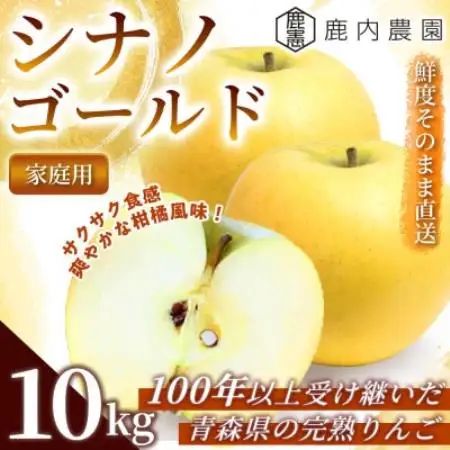 【爽やかな甘み】りんご 「シナノゴールド」 家庭用 約10kg (約32～40個) 青森市 産地直送【配送不可地域：離島】【1785161】
