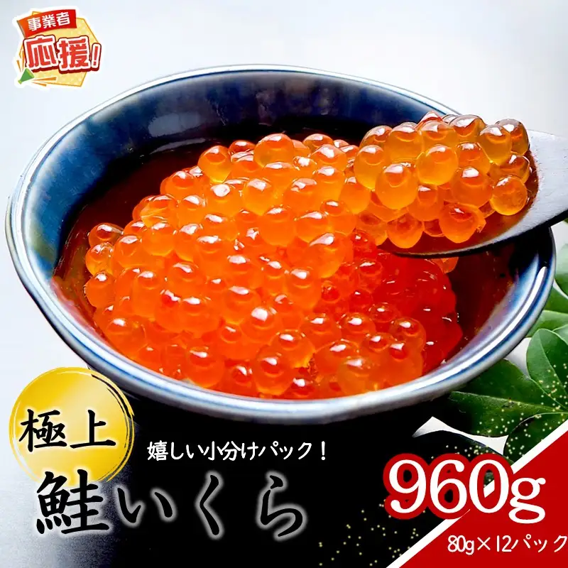 いくらの醤油漬け 小分けパック 960g【ふるさと納税3.0】【087A-017】