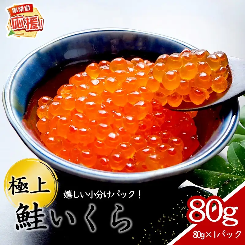 いくらの醤油漬け 小分けパック 80g【ふるさと納税3.0】【087E-062】