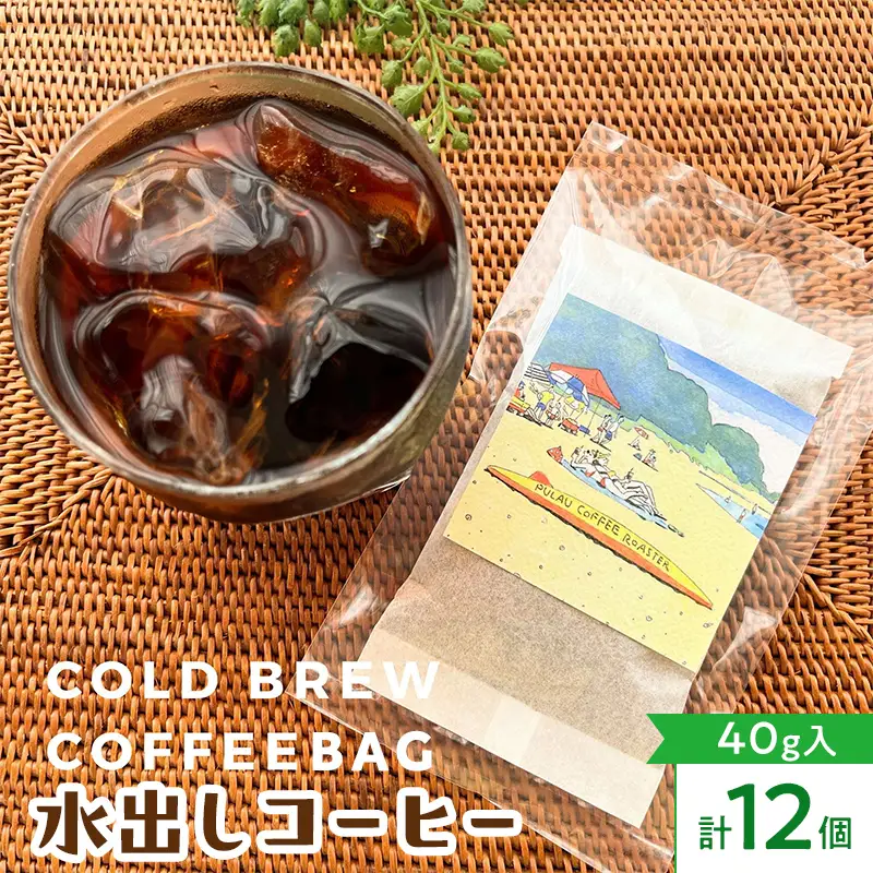 プラウコーヒーロースター 水出しコーヒーバッグ ＜コールド ブリュー コーヒーバッグ＞ 12個入 コーヒー 珈琲 コーヒーバッグ ギフト おすすめ 須賀川 福島  F7X-0911