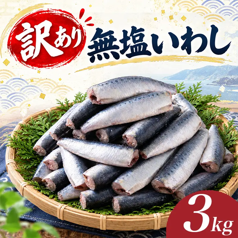いわし 訳あり 約3kg 無塩 イワシ 南伊勢町
